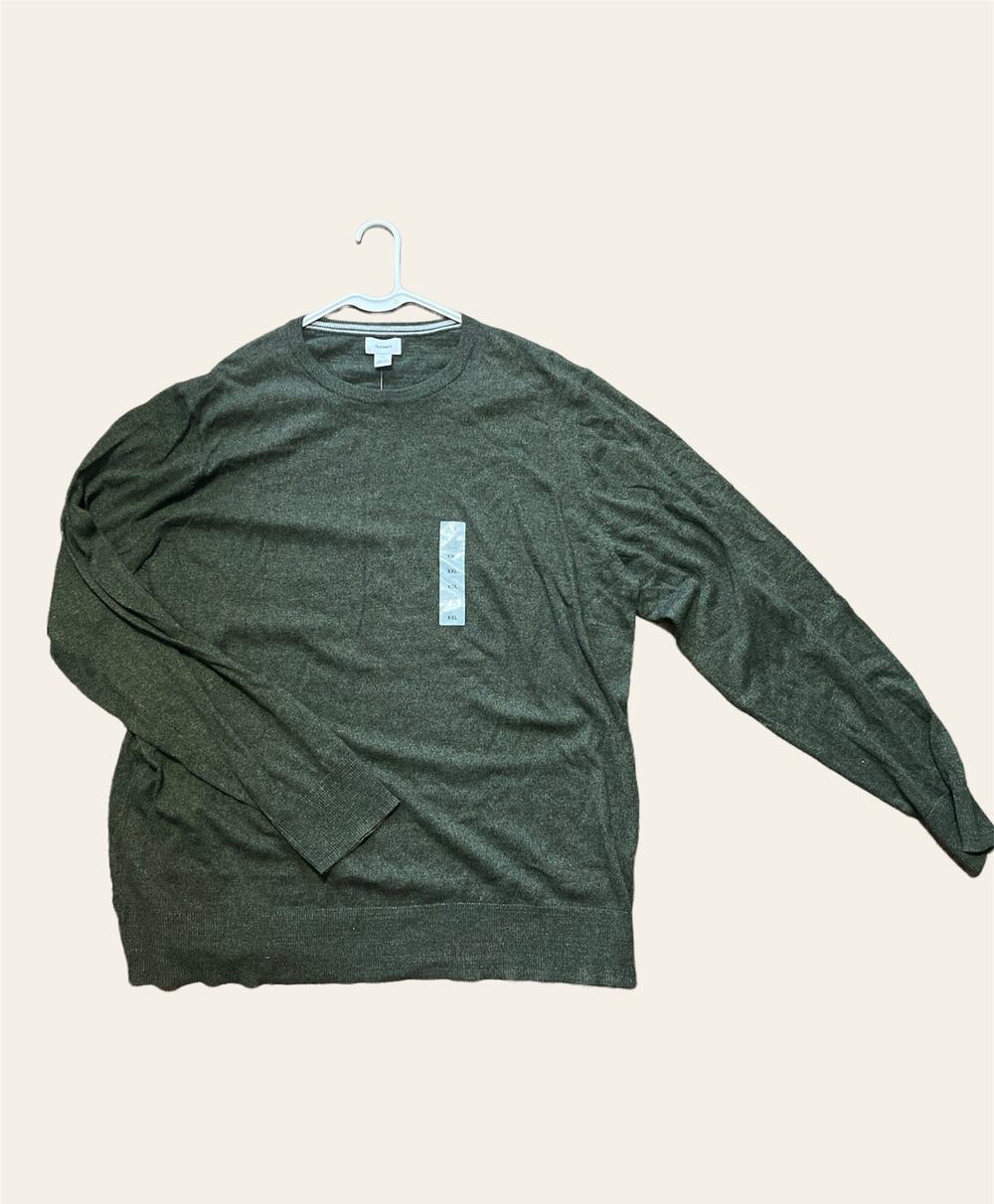 Green Pullover Crewneck Sweater
